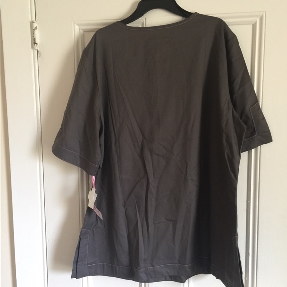 Koi STEEL TRINA Uniform Top with pink piping - Picture 3 of 3